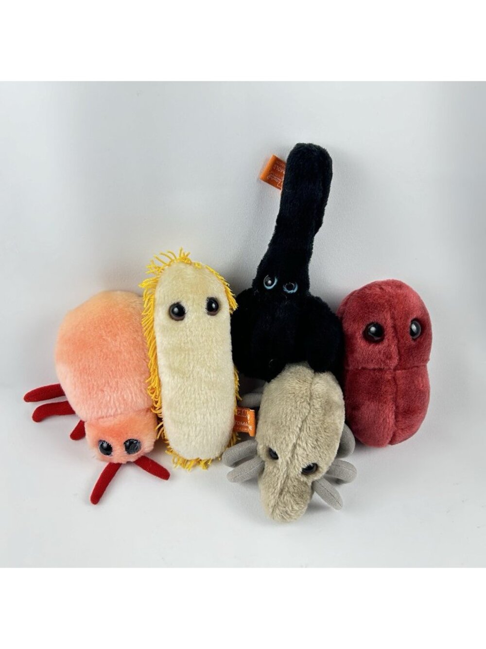 Drew Oliver Giant Microbes Plush Lot of 5 Sore Throat, Stomach Ache, Toxic Mold